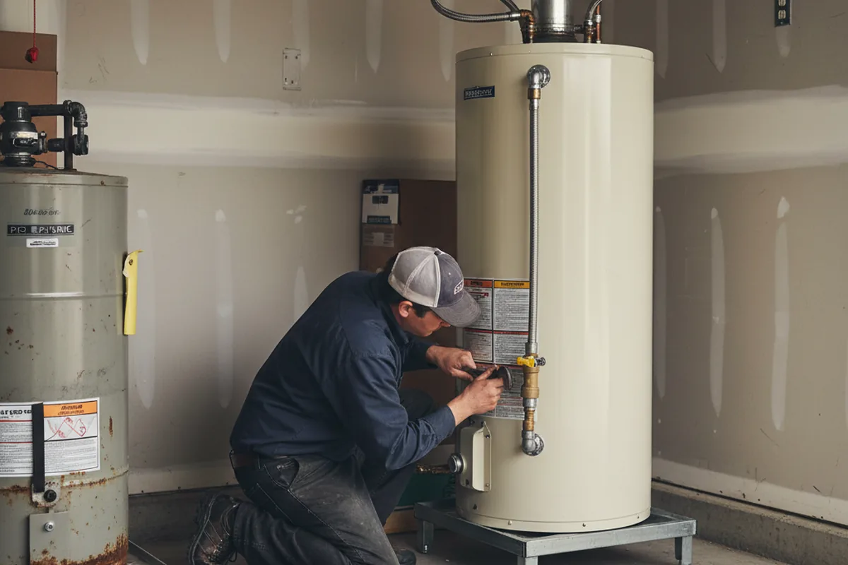 Water heater and shutoff valve replacement in Mullins